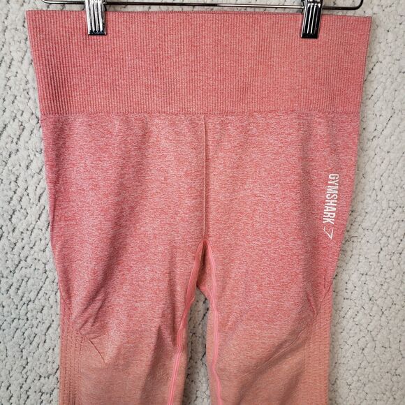 Gymshark Ombre Seamless Leggings Womens Small Pink High Waist Sporty Chic VSCO - Picture 3 of 7